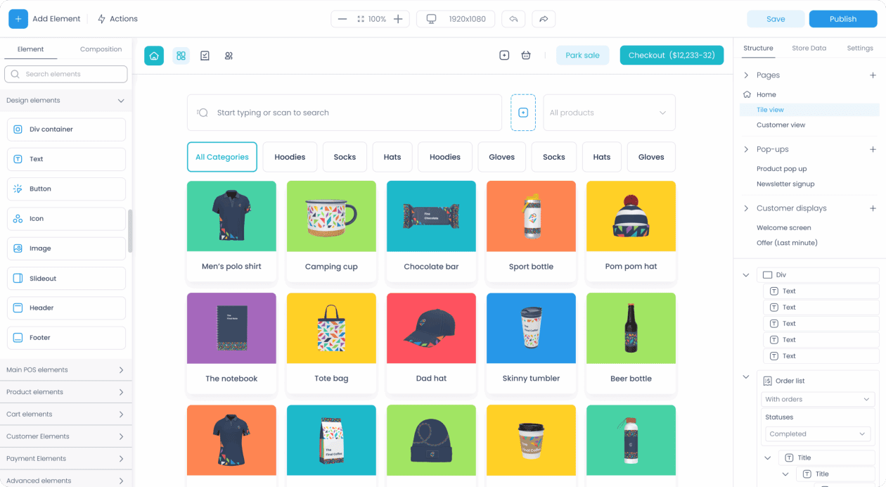 product grid